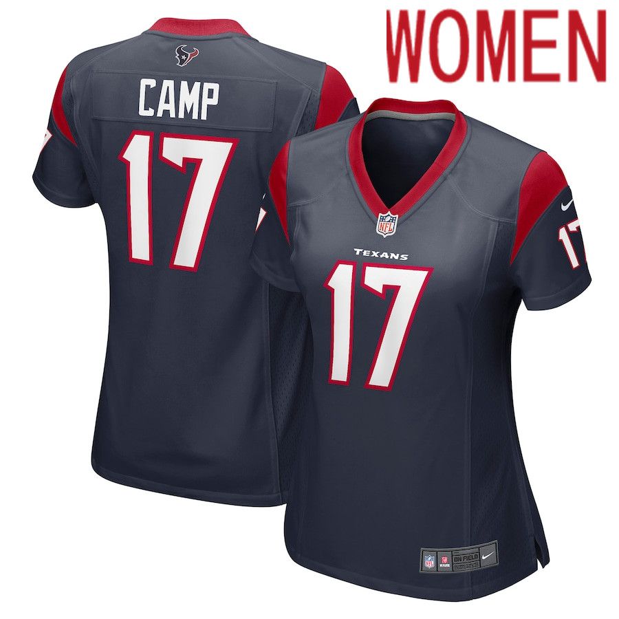 Women Houston Texans #17 Jalen Camp Nike Navy Game Player NFL Jersey